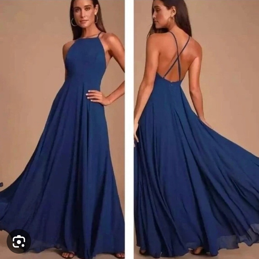 High neck maxi formal gown